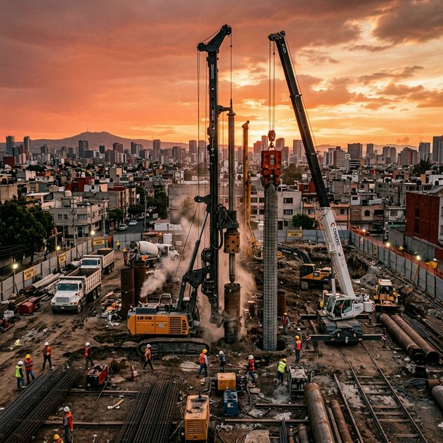 Obra de cimentación profunda CITEMEX