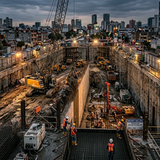 Muros Milán y muros pantalla